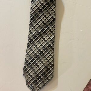 Ted Baker Black and Gray Checkered Tie